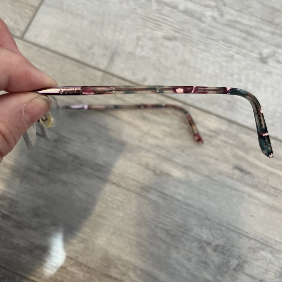 Anteojos Elle, solo monturas, EL 13472 BR, 52-17-135, metal/plástico, rosa Foto 3 de 4