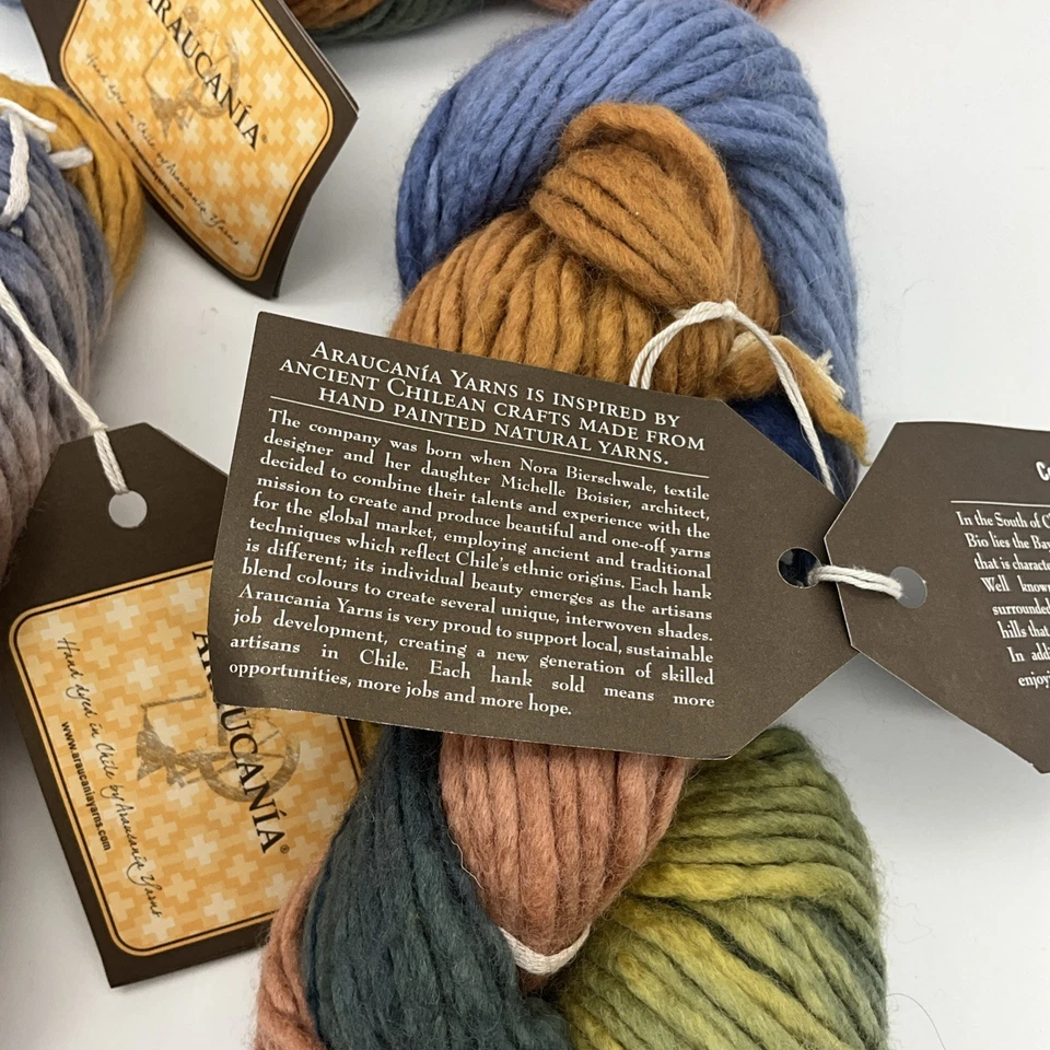 Araucania Coliumo Multy Super Voluminoso Lote de 3 Hilos de Lana Seda 100g Madejas Color 1 Foto 2 de 4