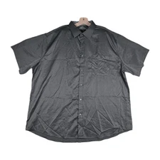 Flex Men's 3XL Gray Short Sleeve Button Up Performance Shirt