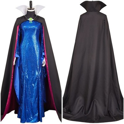 amazon ladies halloween dresses Evil Queen Cosplay Wicked Queen Fancy Dress Cloak Party skirts female goth halloween costumes
