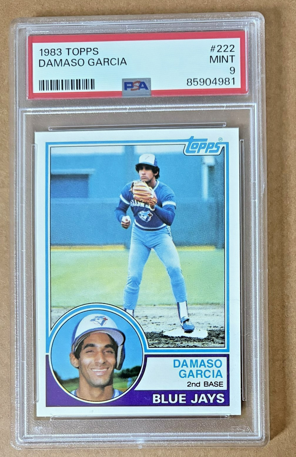 1983 Topps #222 Damaso Garcia PSA 9