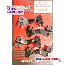 Manley 42164-8, Set of 8 Black Steel 3/8In Bbc Guide Plate Performance Parts