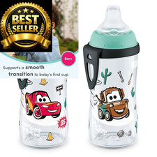 NUK Active Sippy Cup, 10 oz, 2 Pack, Disney's Cars, 10 Ounces, Cars