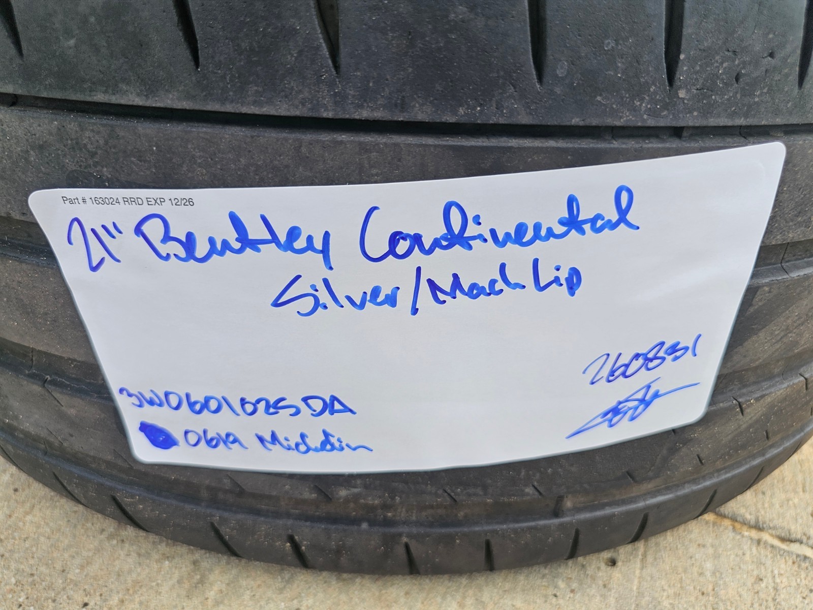 Bentley Continental Spare wheel rim