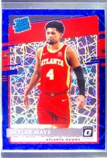2020-21 Donruss Optic Skylar Mays Blue Velocity RC #196 Hawks