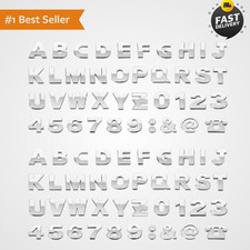 80pcs Car Emblem Letters Stickers 3d Number Symbol Waterproof Self... 80pcs Car Emblem Letters Stickers 3d Number Symbol Waterproof Self...