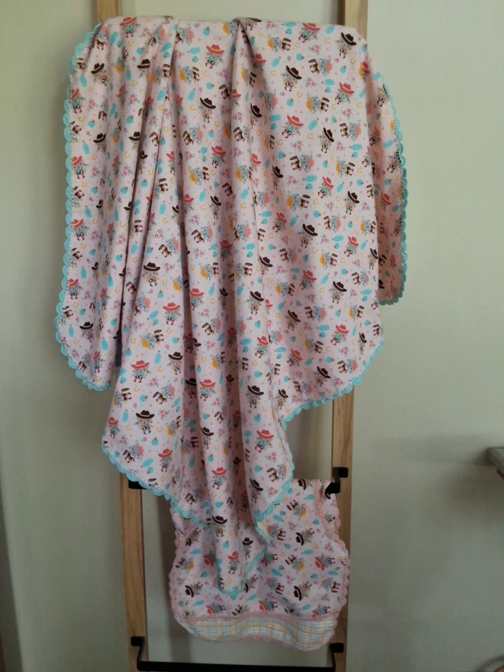 Juego de 3 mantas grandes para bebé únicas... tema vaquero Foto 3 de 4