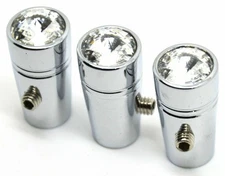 3-Pack Mini Toggle Switch 1" Extension with Clear Crystal for Peterbilt 379 359