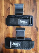 PnI Sports Weight Lifting Hooks (Pair) Heavy Duty Power Straps Hand Grip Support