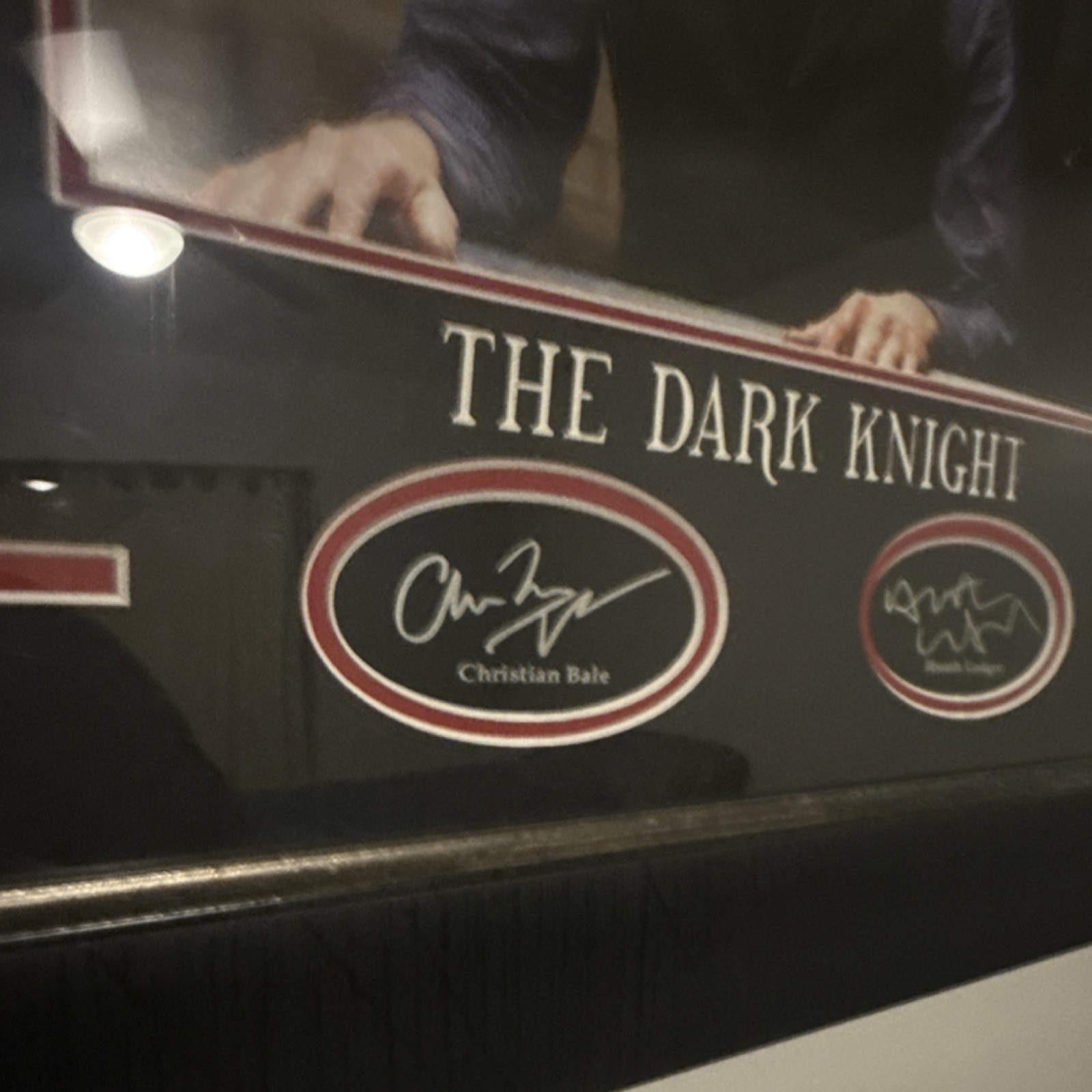 The Dark Knight Autographed Photo Signed by Christian Bale & Heath Ledger