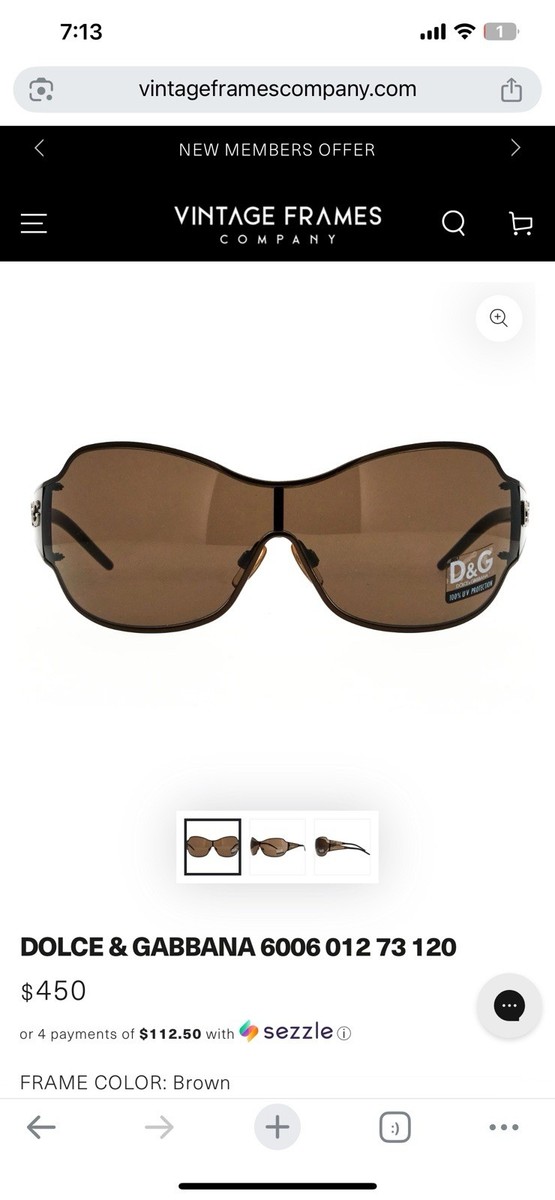 Vintage Dolce & Gabbana 6006 012/73 120 | eBay