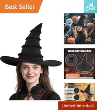 Durable Black Witch  Wizard Hat for Halloween - Comfortable  Stylish Accessory