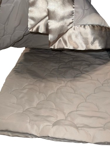Linen Source Quilted Cover Queen Size Mauve/ Tan Cover Bedspread 96”x88” Vintage - Picture 4 of 5