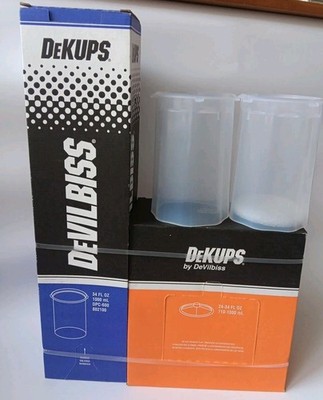 DeVilbiss DeKups 802100 Disposable Cup & Lid 34 oz Compact Spray Guns - 32 COUNT