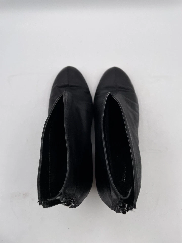 Botín A2 By Aerosoles Gravity para mujer talla 8,5 negro tacón bloque cremallera cuero Foto 4 de 4