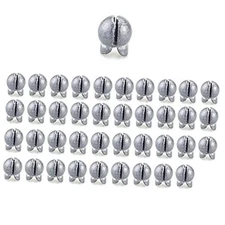40 Pcs 1/8 oz 3.8g Reusable Split Shot Sinkers - Removable Duckbill Lead Egg 