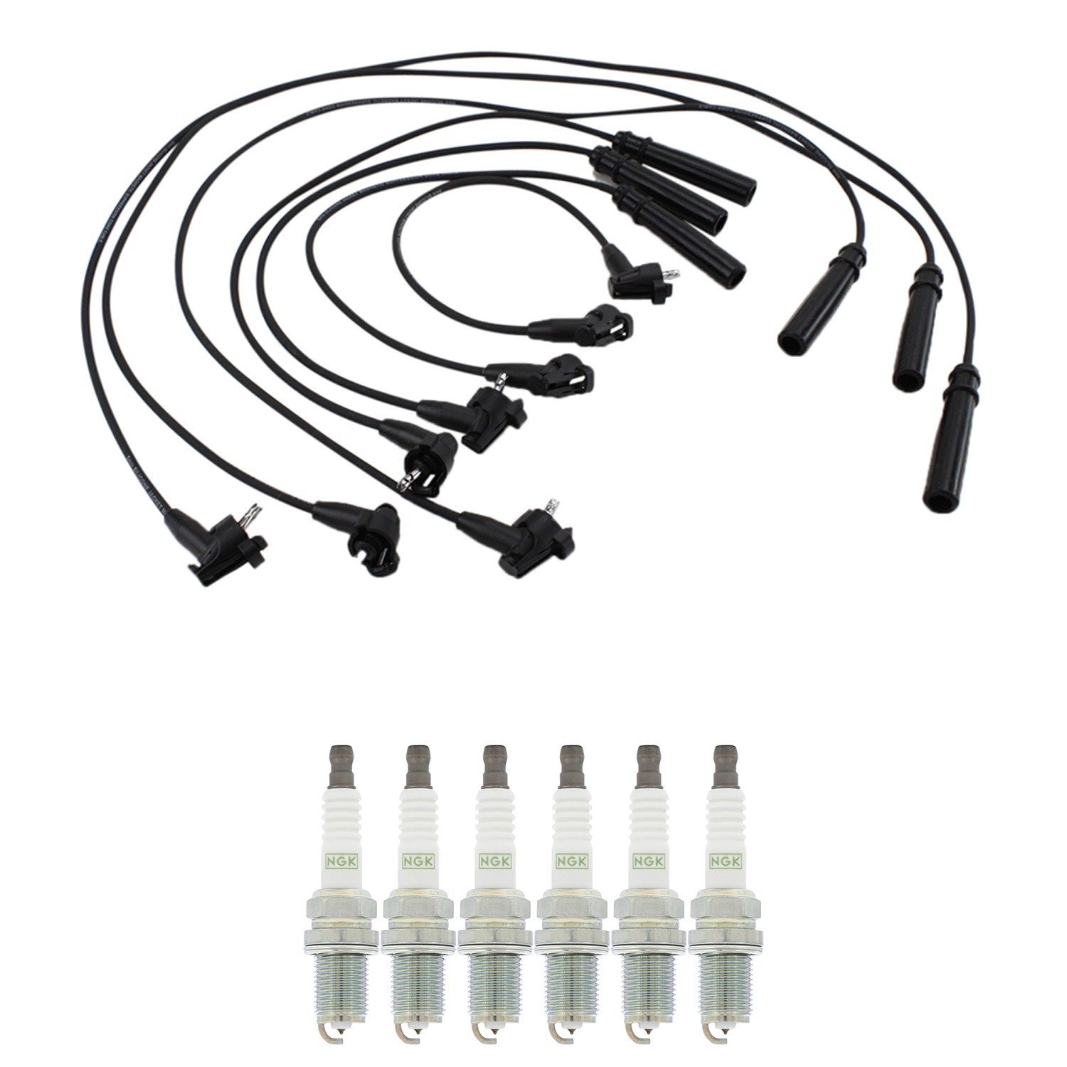 Denso Ignition Wires and NGK Spark Plugs Kit for Toyota T100 1993-1994 3.0L V6