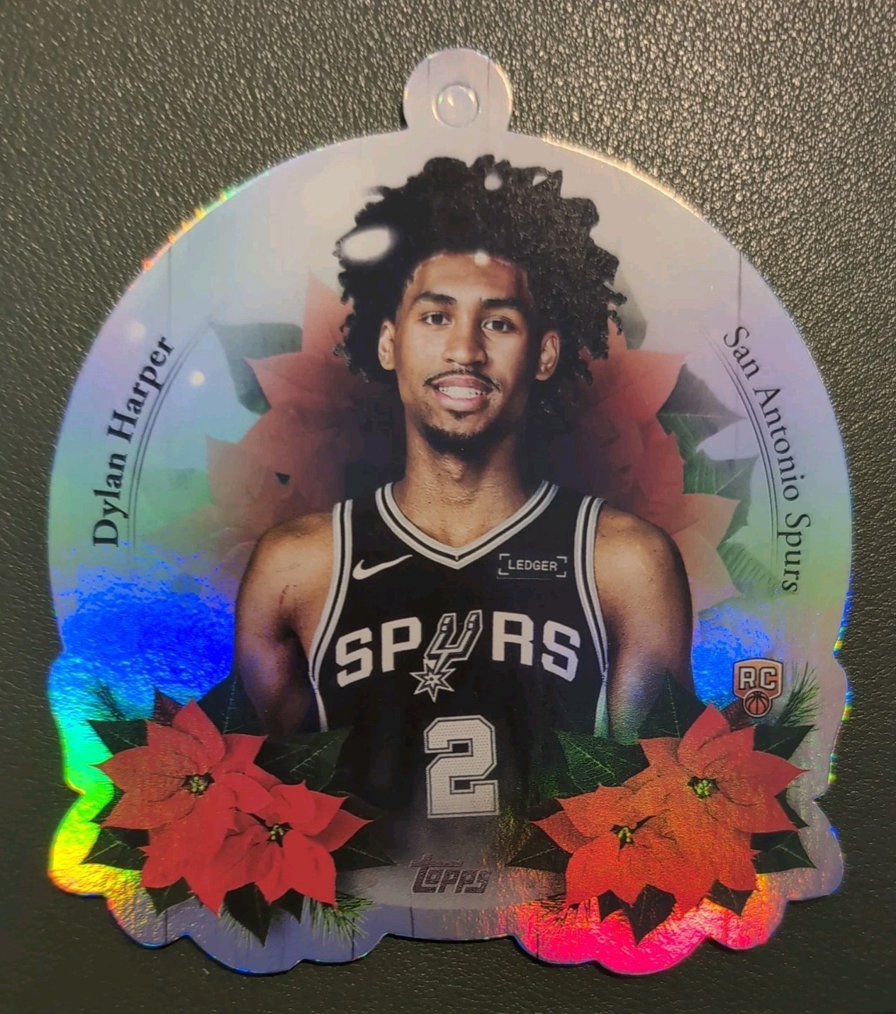 DYLAN HARPER Die-Cut Ornament Card 2025 Topps Holiday #DCO-DH San Antonio Spurs