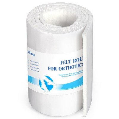Pllieay Felt Rolls with Adhesive Backing, 1/4'' Thick x 6'' x1.1yd, White 