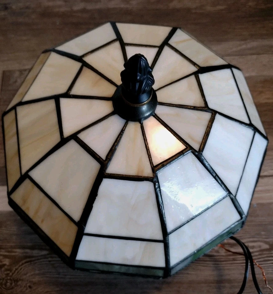 Lámpara de techo de vitral estilo Tiffany de espectro de 8" Foto 3 de 4