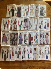 Lot 30 Vintage Simplicity Patterns 1980s for Ladies Dresses Skirts Shirts UNCUT