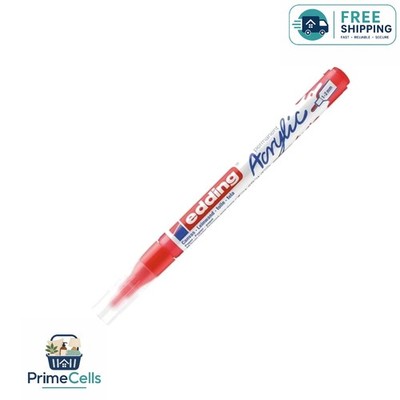 Waterproof Acrylic Marker - Fine Red Paint Pen for Artists - 1-2mm