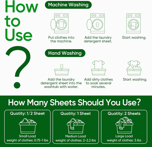 Travel Laundry Detergent Sheets, 300 Loads, Eco-Friendly, Plastic-Free, Fresh Li - Picture 9 of 12