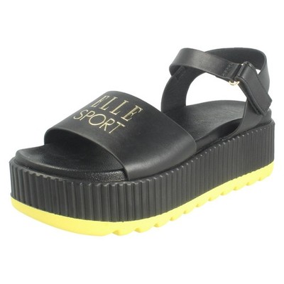 Damen Elle Sport klobige Sohle Knöchelriemen offene Zehenpartie Sommer Sandalen-F0R0494
