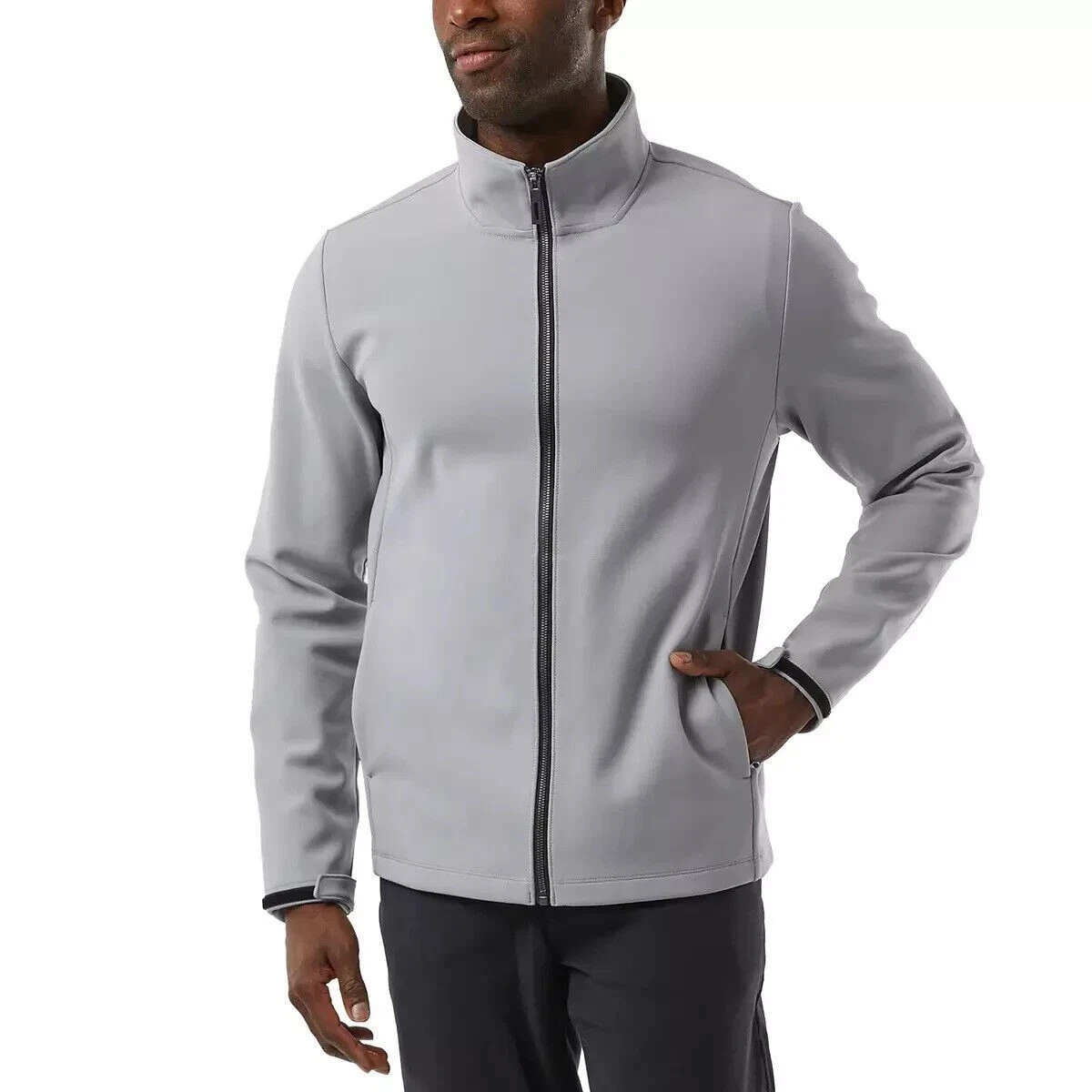 32 Degrees Men's Grey Full Zip Jacket Sizes Extra Large Gray (XL)
