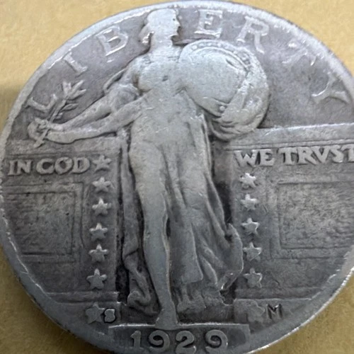 1929 Standing Liberty Quarter San Francisco Silver 25C US Coin