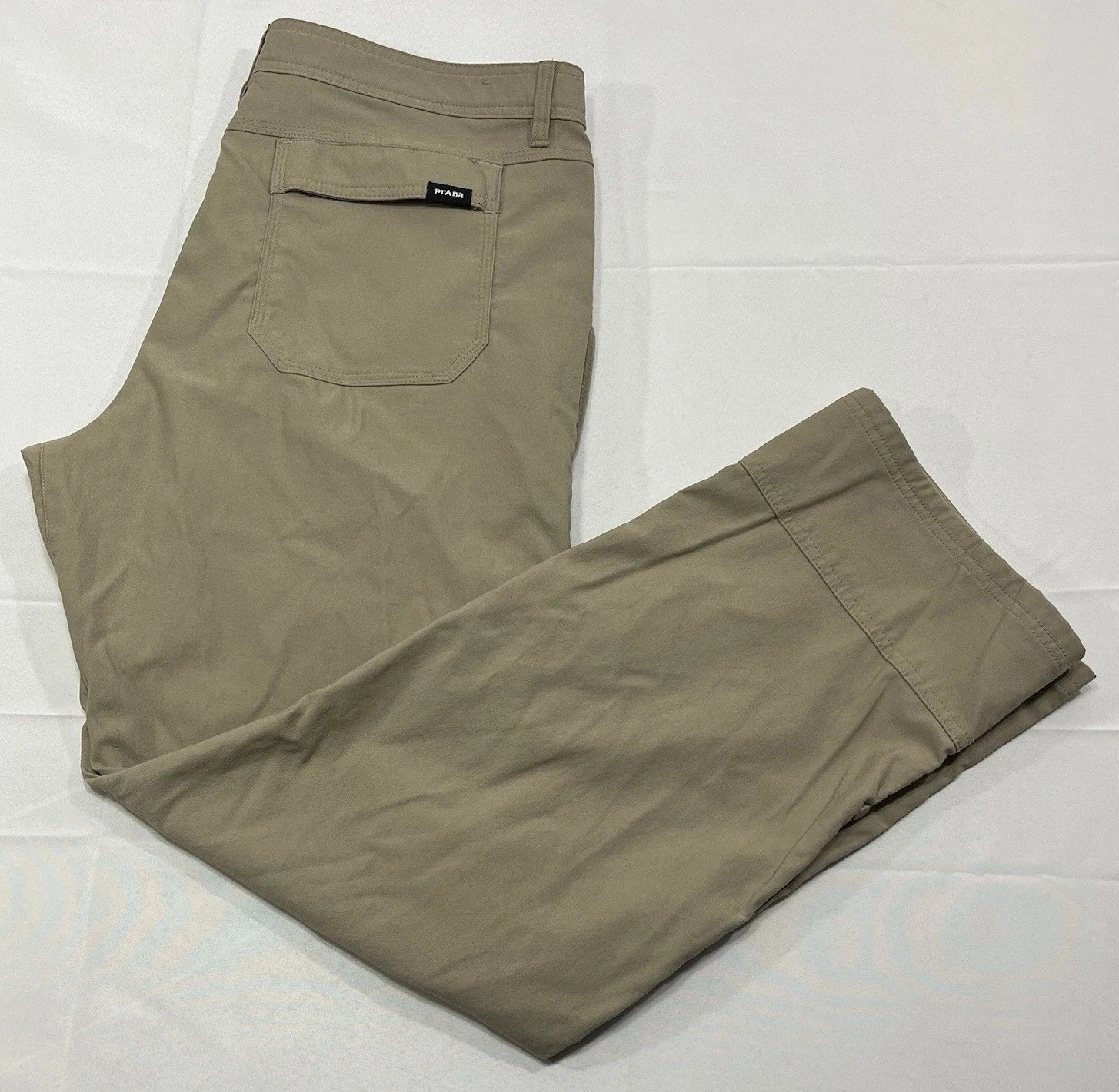 PrAna Pants Mens 36x30 Beige Stretch Zion Relaxed Fit Cargo Belted Hike