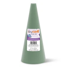 FloraCraft 3.8x8.8 Green Dry Foam Cone for Floral Arrangements 1 Count
