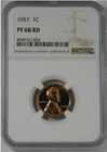 1957 Lincoln Wheat Cent. High Grade! NGC GEM PROOF 68RD