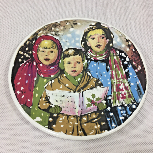 Weihnachtsgrüße englische Eisenstein Keramik 7" dekorativer Teller Karolinger - Bild 3 von 24