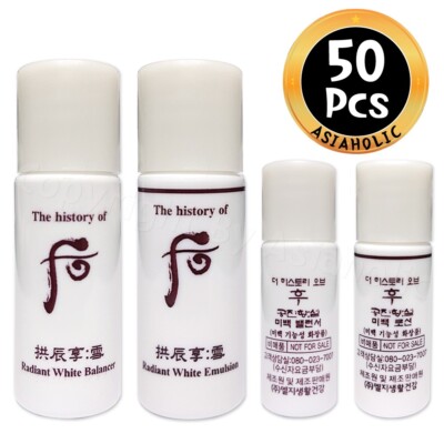 The history of Whoo Seol Radiant White Balancer (25pcs) + Emulsion (25pcs) 50pcs