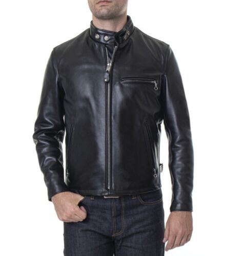 Schott 641HH Cafe Racer Jacket Black - L - Imagen 9 de 11