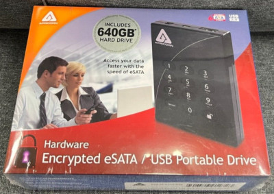 Apricorn Aegis Padlock 256AES Encryption 640GB Hard Drive #A25-PLE256-640 New