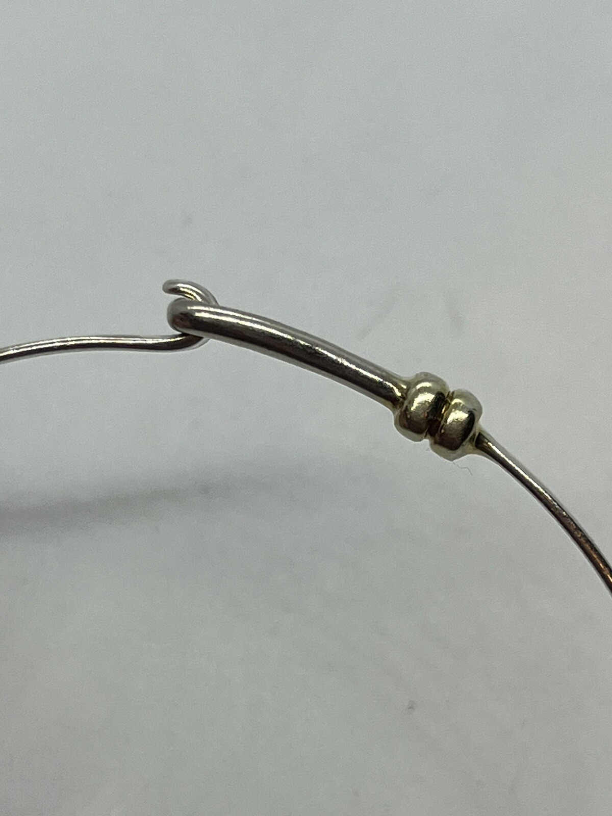 Sterling silver hook two tone bangle bracelet - image 8