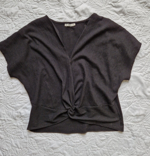 Zara black knot front top Size M - Imagen 1 de 2