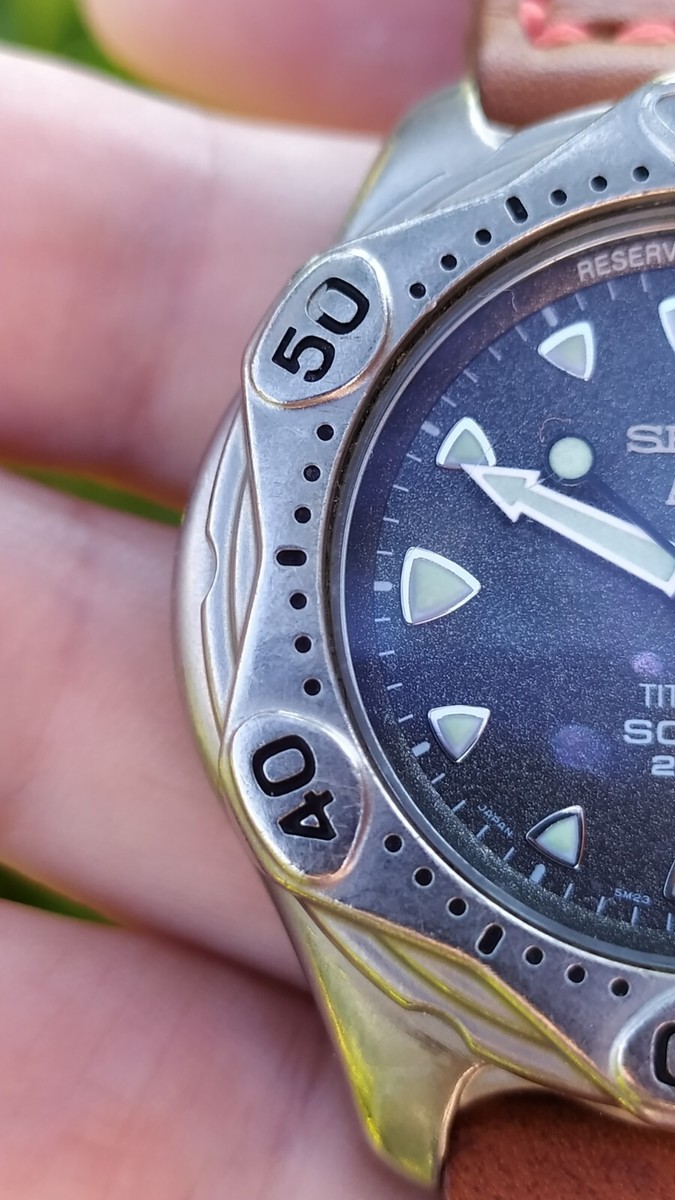 【稼働品】セイコー　SEIKO SCUBA AIR DIVER’S200m Rare Seiko AGS Scuba Air Diver 200m Titanium. Run & Keep