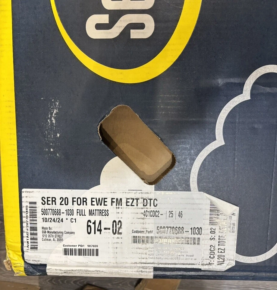 Serta - For Ewe 7" Medium Firm Memory Foam Mattress - Full Size White in a Box - Image 2 of 4