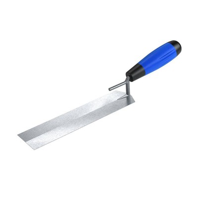 8 In. X 2 In. Pro Carbon Steel Bucket Margin Trowel - Comfort Grip Handle