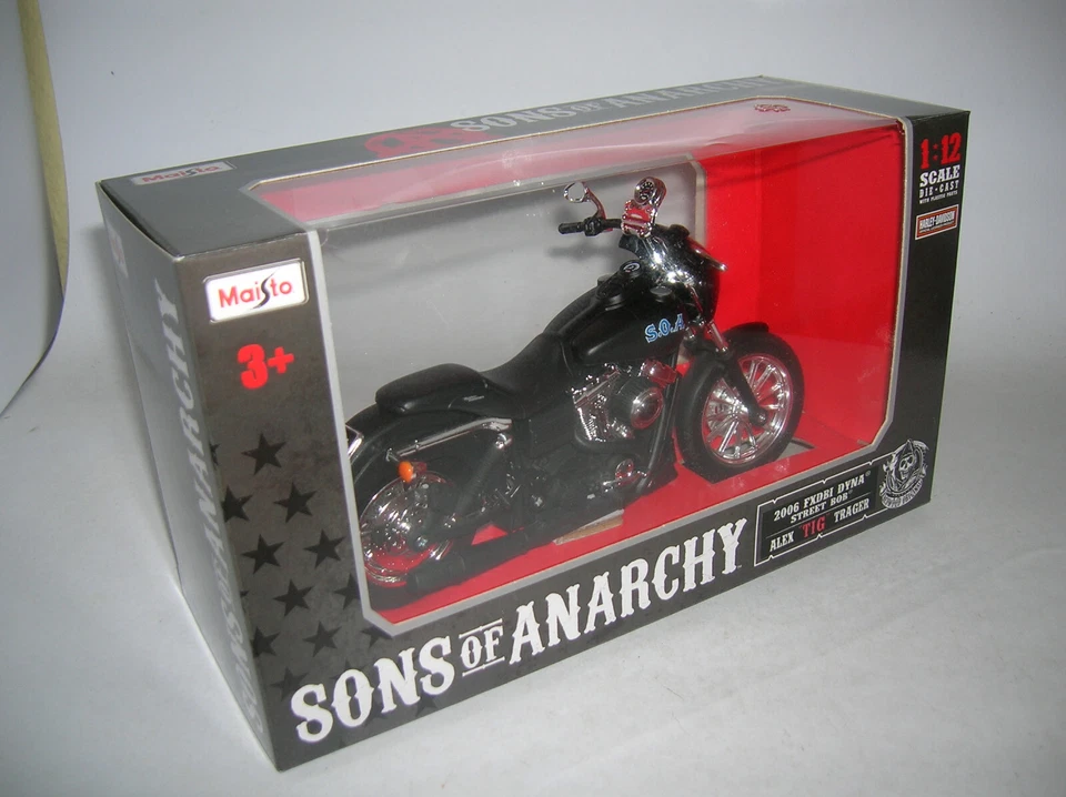 Maisto Harley-Davidson Sons of Anarchy 2006 FXDBI Dyna Street Bob "TIG" 1:12 - Bild 3 von 3