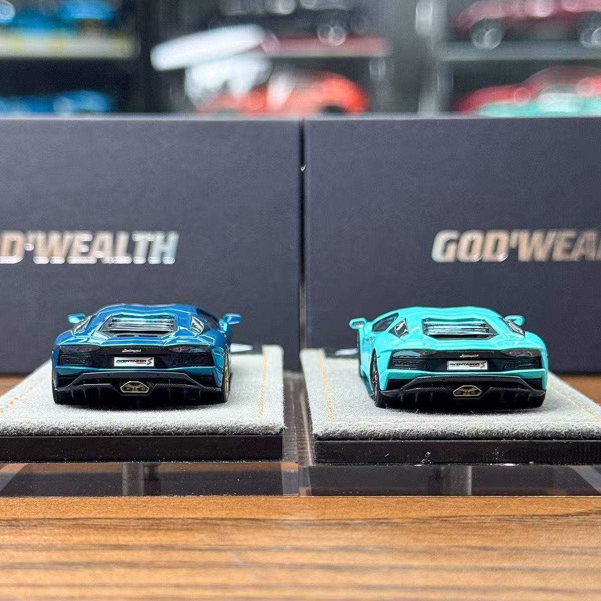 超希少　God Wealth 1/64 ランボルギーニ　アヴェンタドールs God'Wealth GW 1:64 Green Lamborghini Aventador S LP740-4