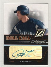 2005 Zenith Roll Call Autographs #16 Justin Leone Seattle Mariners Auto BV$8