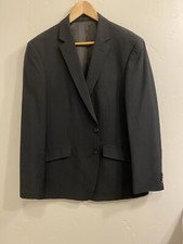 Kenneth Cole Reaction Men  s Suit Jacket 44R- Black Pinstripe