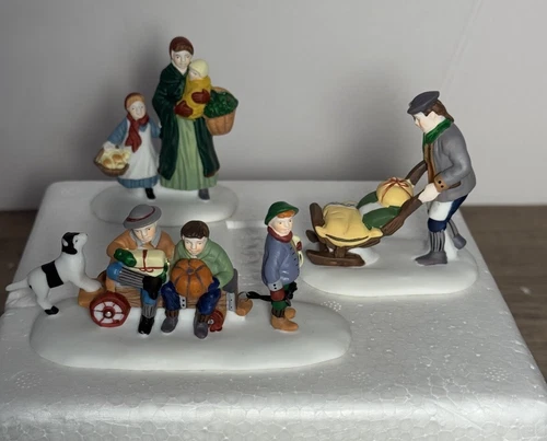 Dept 56 Heritage Village "MARKET DAY" #56413 Set of 3 Accessories Vintage