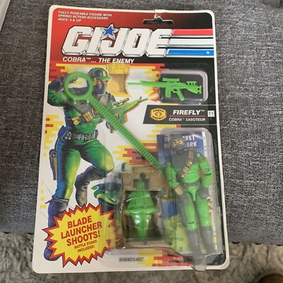Hasbro G.I. Joe Back Firefly Cobra Saboteur NIB Vintage 1991,
