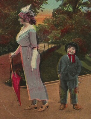 AND HER FACE AIN T BAD EITHER-Boy Gawks At Woman-Love-Romance-Valentine's Day