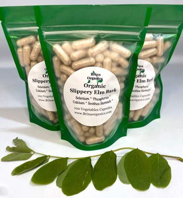 Slippery Elm Bark Vegetable Capsules, Phosphorus